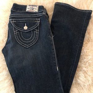 True Religion Joey Super Flare Jeans DUSTY SKIES